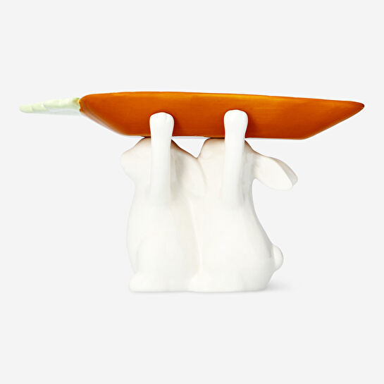 Flying Tiger Copenhagen Tavşan Detaylı Havuç Şeklinde Servis Tabağı