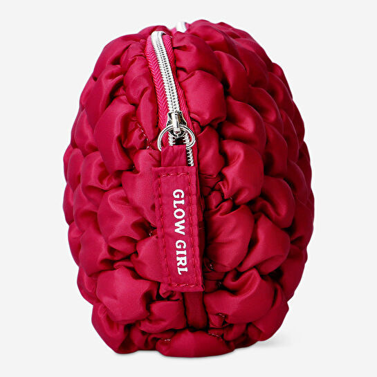 Flying Tiger Copenhagen Koyu Pembe Kapitone Makyaj Çantası 20 cm x 13,5 cm