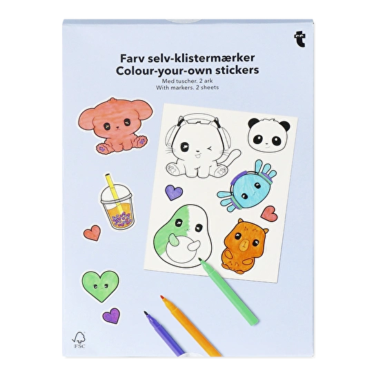 Flying Tiger Copenhagen Boya Kalemli Sticker Boyama Kiti