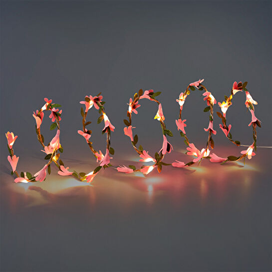 Flying Tiger Copenhagen 20'li Pembe Çiçekli LED Işık Zinciri 2,5 m