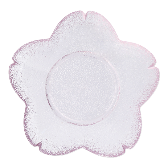 Flying Tiger Copenhagen Pembe Çiçek Şeklinde Cam Tabak