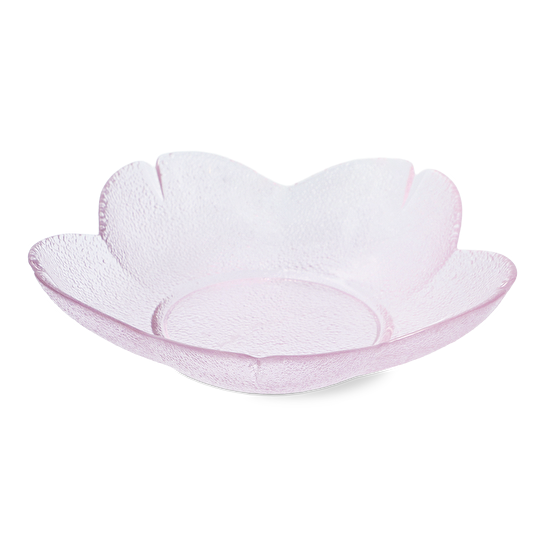 Flying Tiger Copenhagen Pembe Çiçek Şeklinde Cam Tabak