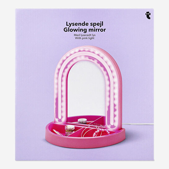 Flying Tiger Copenhagen Pembe LED Işıklı Masa Aynası