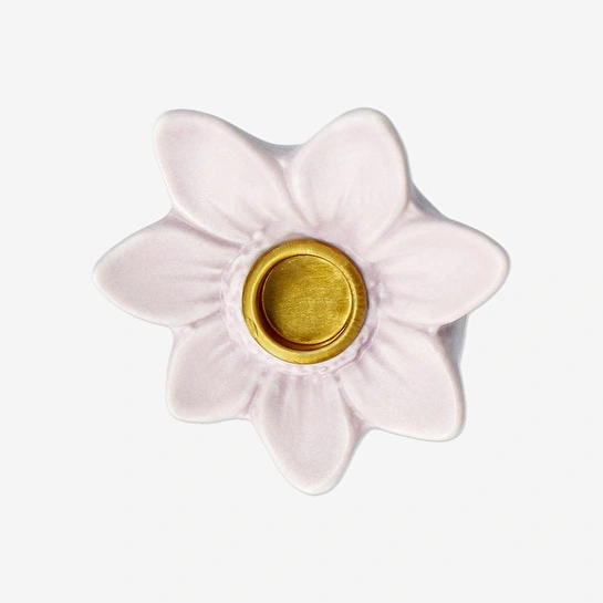 Flying Tiger Copenhagen Pembe Çiçek Şeklinde Seramik Mumluk