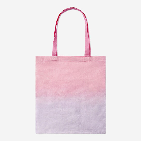 Flying Tiger Copenhagen Pembe Renk Geçişli Bez Çanta