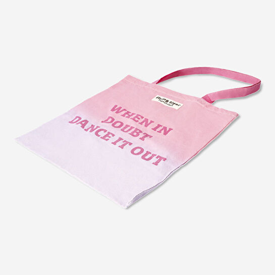 Flying Tiger Copenhagen Pembe Renk Geçişli Bez Çanta