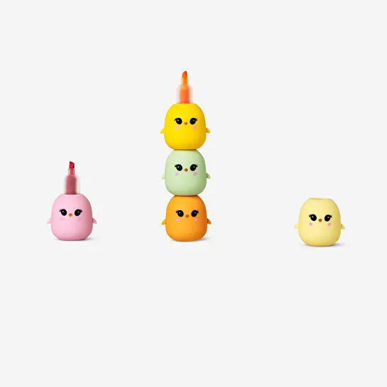 Flying Tiger Copenhagen Tavuk Şeklinde Dizilebilir Fosforlu Kalem Seti