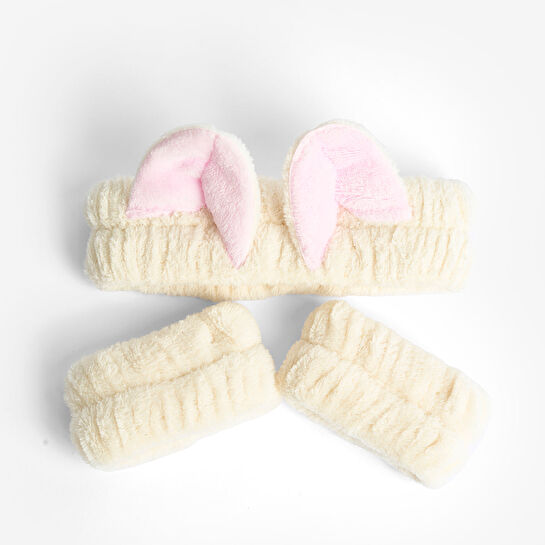 Flying Tiger Copenhagen Peluş Saç Bandı ve Cilt Bakım Bilekliği Seti