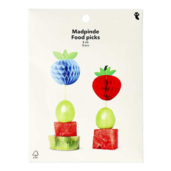 Flying Tiger Copenhagen 8'li Kırmızı Meyve Detaylı Kürdan