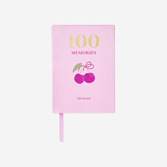 Flying Tiger Copenhagen Pembe Kiraz Desenli 100 Anı Günlüğü A6