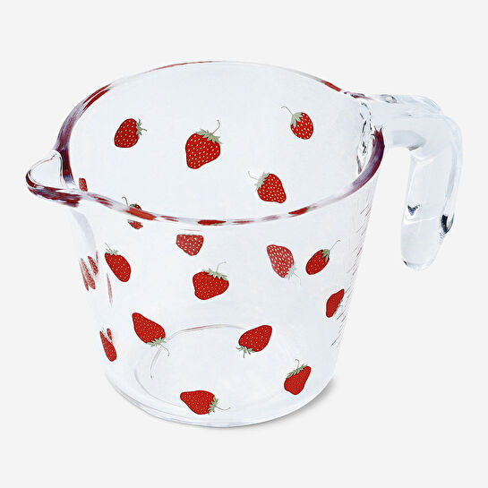 Flying Tiger Copenhagen Çilek Desenli Cam Ölçü Kabı