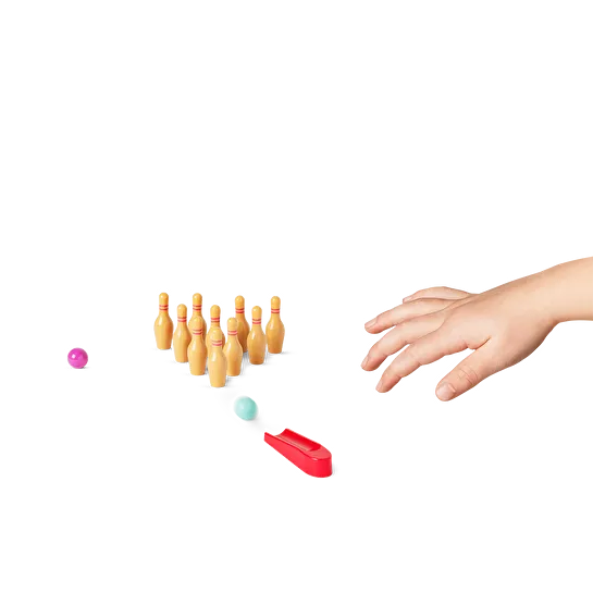 Flying Tiger Copenhagen Metal Kutuda Mini Bowling Seti