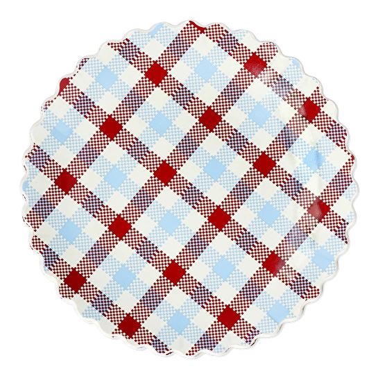 Flying Tiger Copenhagen 4'lü Kareli Plastik Tabak