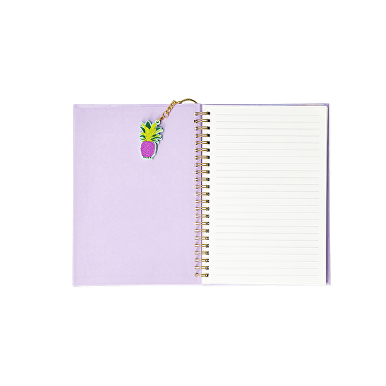 Flying Tiger Copenhagen Ananas Detaylı Mor Defter
