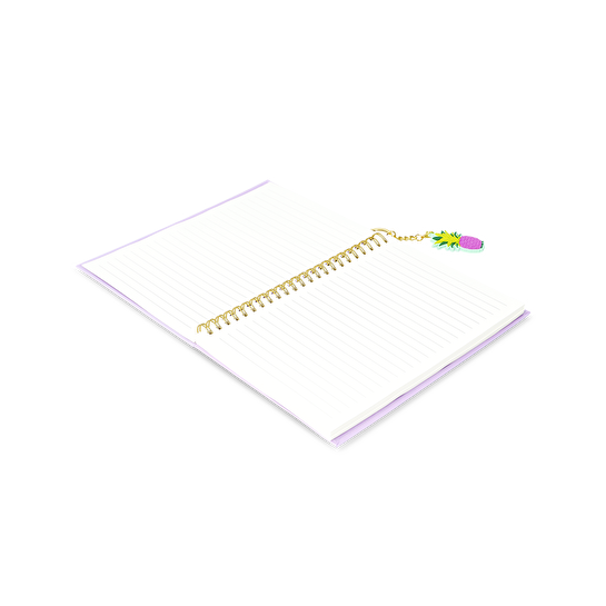 Flying Tiger Copenhagen Ananas Detaylı Mor Defter