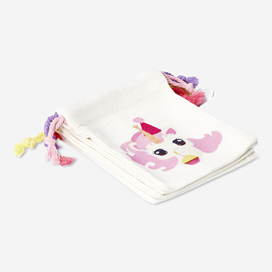 Flying Tiger Copenhagen 4'lü Hayvan Desenli Pamuklu Hediye Çantası Seti