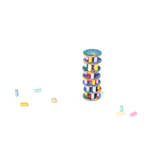 Flying Tiger Copenhagen Metal Kutuda Mini Kule Yapma Oyunu