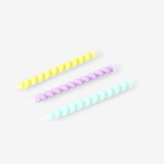 Flying Tiger Copenhagen 6'lı Çok Renkli Burgu Pasta Mumu