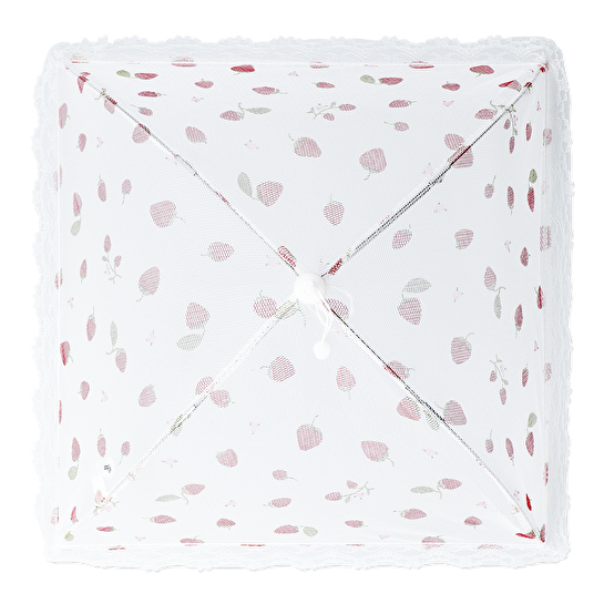 Flying Tiger Copenhagen Çilek Desenli Beyaz Yiyecek Koruma Teli