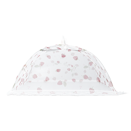 Flying Tiger Copenhagen Çilek Desenli Beyaz Yiyecek Koruma Teli