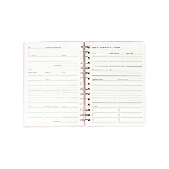 Flying Tiger Copenhagen Pembe Stickerlı Bütçe Planlama Defteri A5