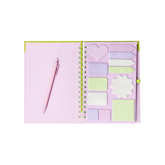 Flying Tiger Copenhagen Yapışkan Not Kağıtlı Kalemli Defter A5