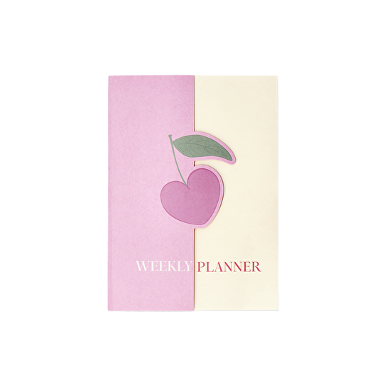 Flying Tiger Copenhagen Pembe Kiraz Desenli Haftalık Planlayıcı Defter