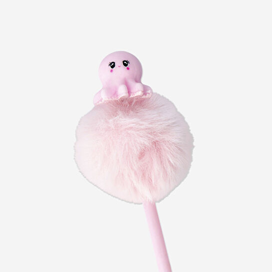 Flying Tiger Copenhagen Pembe Ponpon Detaylı Tükenmez Kalem