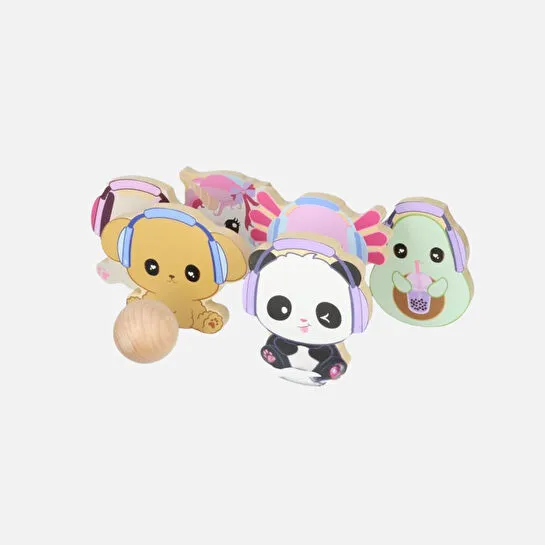 Flying Tiger Copenhagen Hayvan Desenli Ahşap Bowling Seti