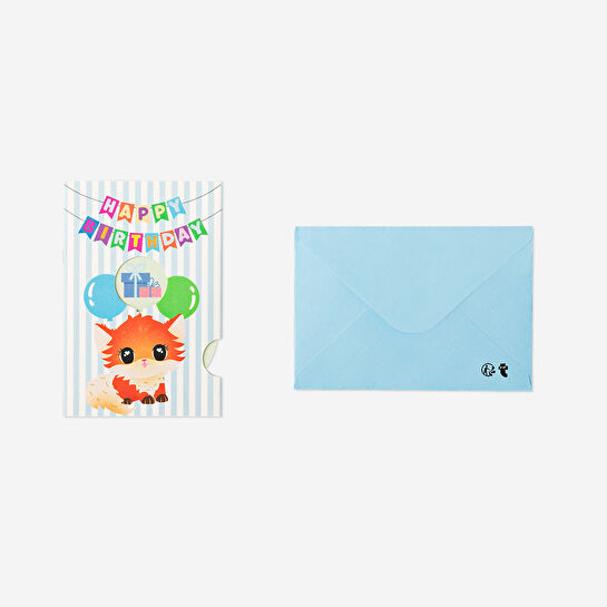 Flying Tiger Copenhagen Kedi Desenli Doğum Günü Kartı