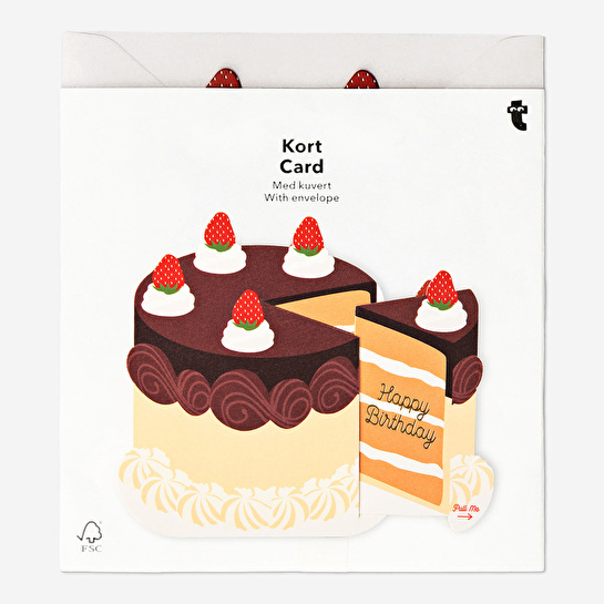 Flying Tiger Copenhagen Açılan Pasta Şeklinde Doğum Günü Kartı