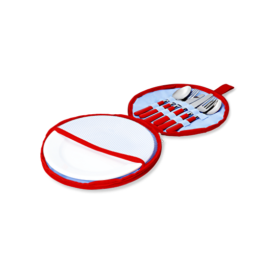 Flying Tiger Copenhagen 2 Kişilik Çantalı Tabak ve Çatal Kaşık Bıçak Seti