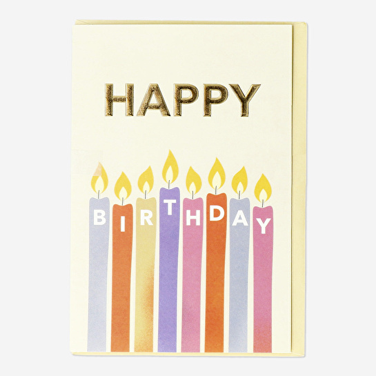 Flying Tiger Copenhagen Renkli Mum Desenli Doğum Günü Kartı