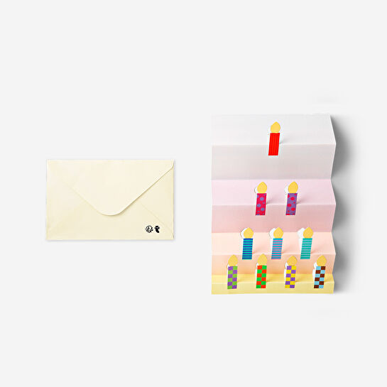 Flying Tiger Copenhagen Katlanabilir Mum Detaylı Doğum Günü Kartı