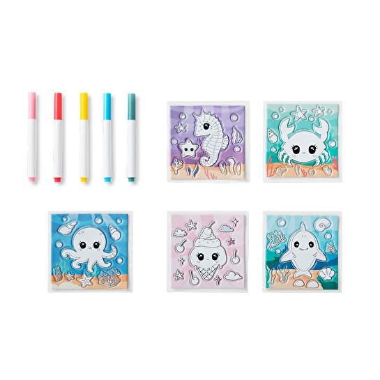 Flying Tiger Copenhagen Kendin Yap Sticker Boyama Seti