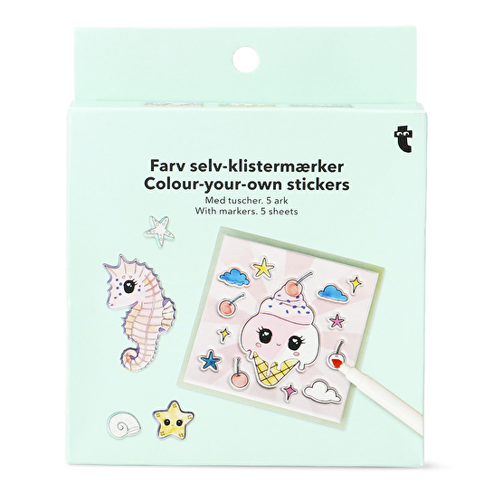 Flying Tiger Copenhagen Kendin Yap Sticker Boyama Seti