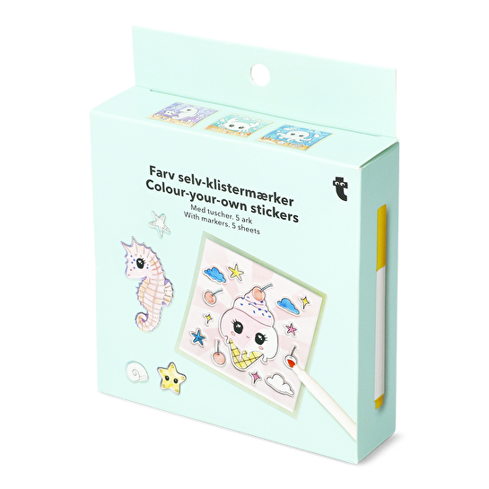 Flying Tiger Copenhagen Kendin Yap Sticker Boyama Seti