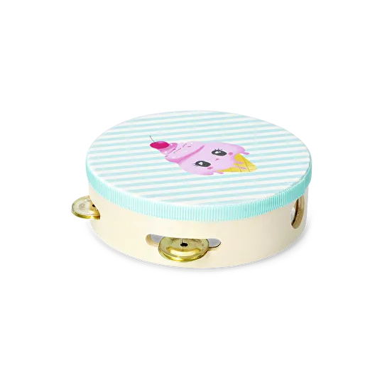 Flying Tiger Copenhagen Dondurma Desenli Çizgili Ahşap Tef