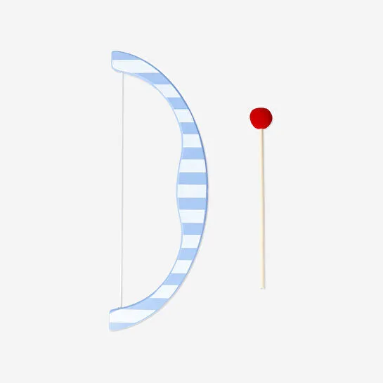 Flying Tiger Copenhagen Mavi Çizgili Ahşap Ok ve Yay Seti