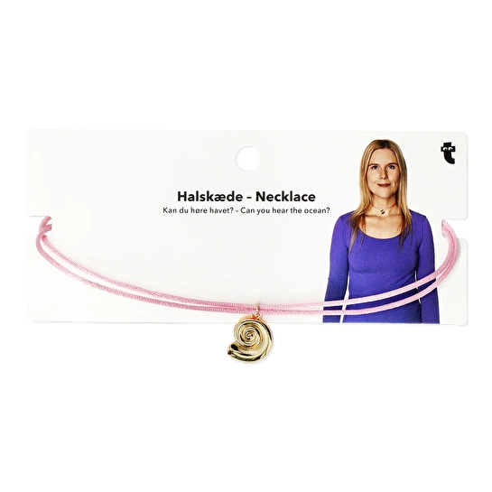 Flying Tiger Copenhagen Gold Deniz Kabuğu Detaylı Pembe Kolye