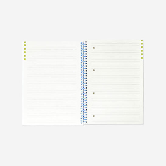 Flying Tiger Copenhagen Yeşil Çizgili Kapaklı Spiralli Defter A4