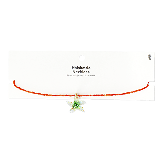 Flying Tiger Copenhagen İncili Cam Yıldız Detaylı Kolye