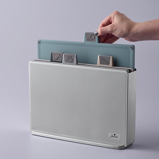 Jumbo Smart Grey Standlı 4'lü Kesme Tahtası Seti