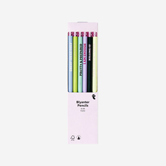 Flying Tiger Copenhagen 6'lı İlham Verici Mesaj Detaylı Kalem Seti