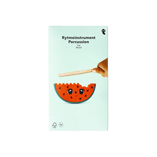Flying Tiger Copenhagen Kırmızı Ahşap Karpuz Şeklinde Vurmalı Çalgı