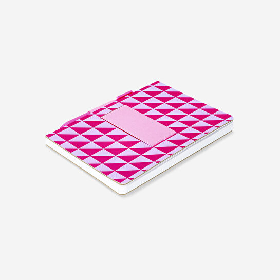 Flying Tiger Copenhagen Kalemli Pembe Geometrik Desenli Defter A5