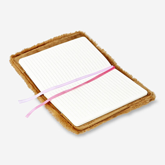 Flying Tiger Copenhagen Kahverengi Peluş Tavşan Kaplamalı A5 Defter