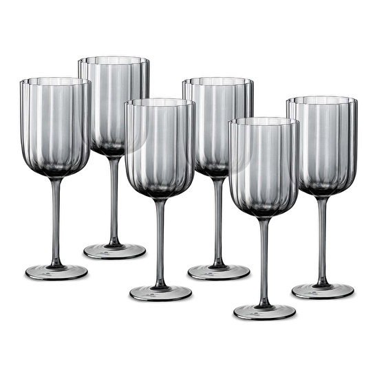 Jumbo Foggy Grey 6'lı Kadeh Takımı