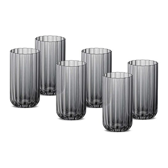 Jumbo Foggy Grey 6'lı Meşrubat Bardağı
