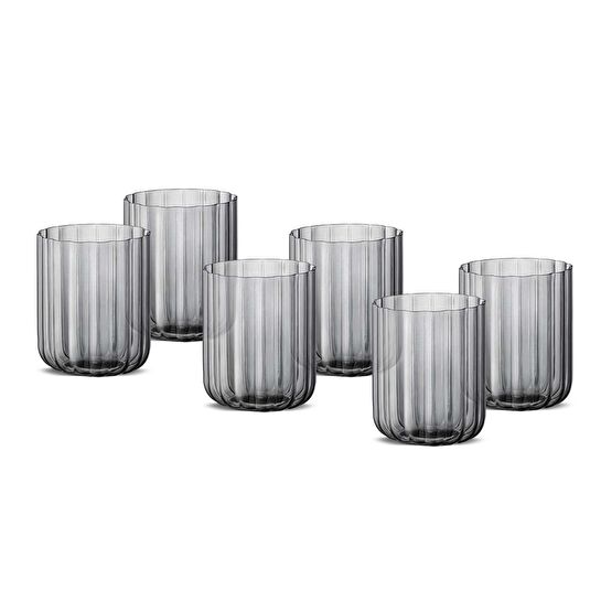 Jumbo Foggy Grey 6'lı Su Bardağı